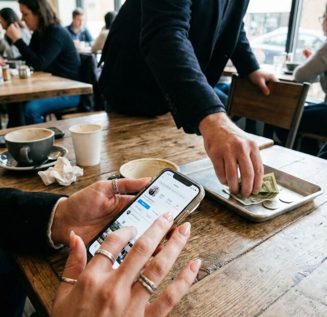 Ela mexe no celular durante o encontro. E agora Tribo da conquista Capa Web Stories