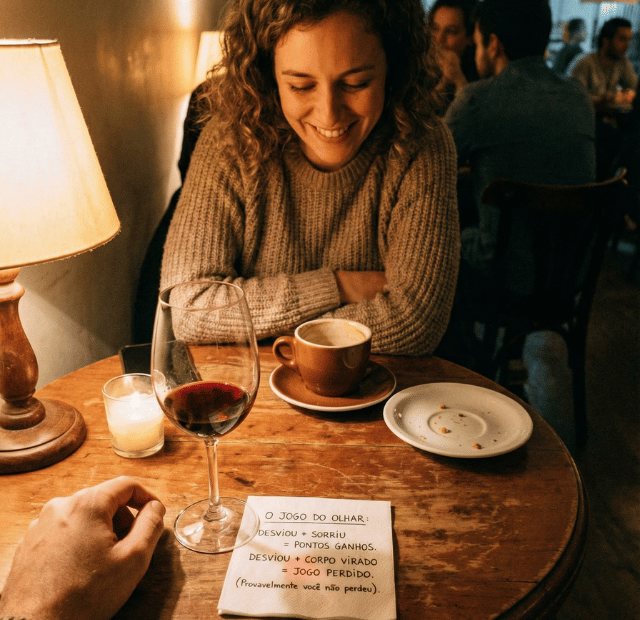 O olhar dela desviou. Você perdeu o jogo Tribo da conquista Capa Web Stories